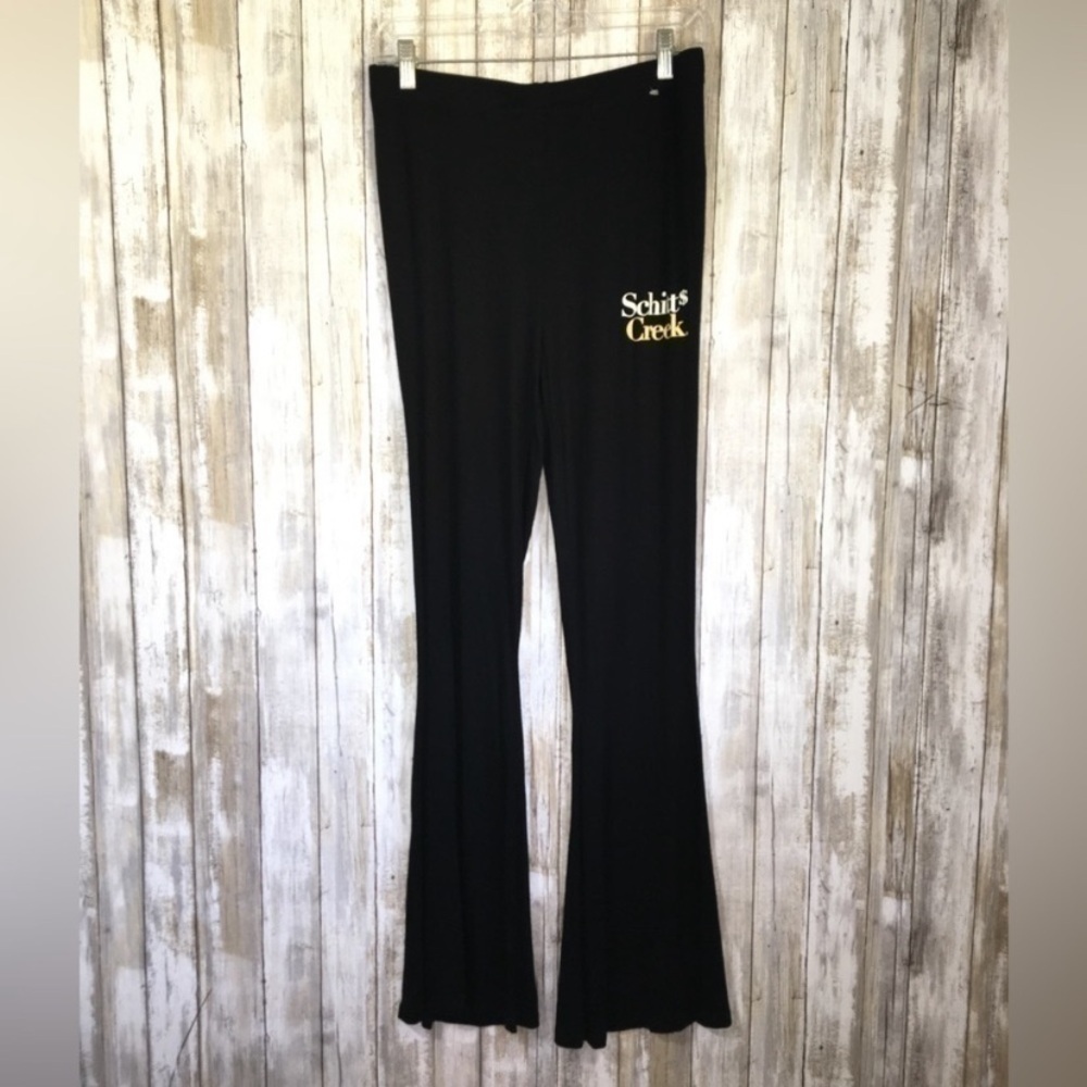 Schitts Creek Black High Rise Wide Leg Pants